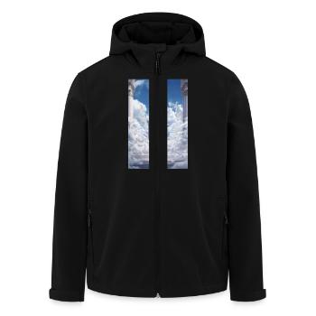 Golden Gates in the Clouds - Men’s Recycled Softshell Jacket by Stanley/Stella - black - Front - AI Model Male 185 light (185cm)