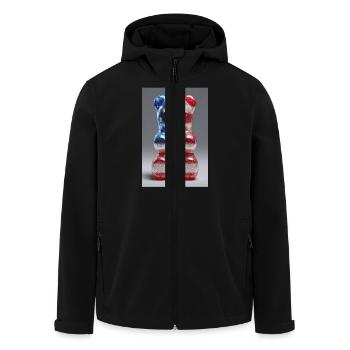 Drapeau américain Gummy Bear - Veste softshell homme en polyester recyclé Stanley/Stella - noir - Devant - AI Model Male 185 light (185cm)