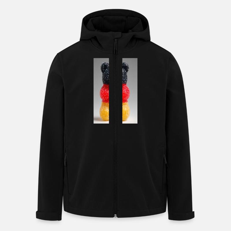 German Flag Gummy Bear - Men’s Recycled Softshell Jacket by Stanley/Stella - black