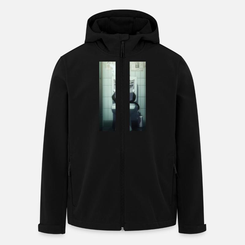 Cool Cat’s Morning Routine - Men’s Recycled Softshell Jacket by Stanley/Stella - black