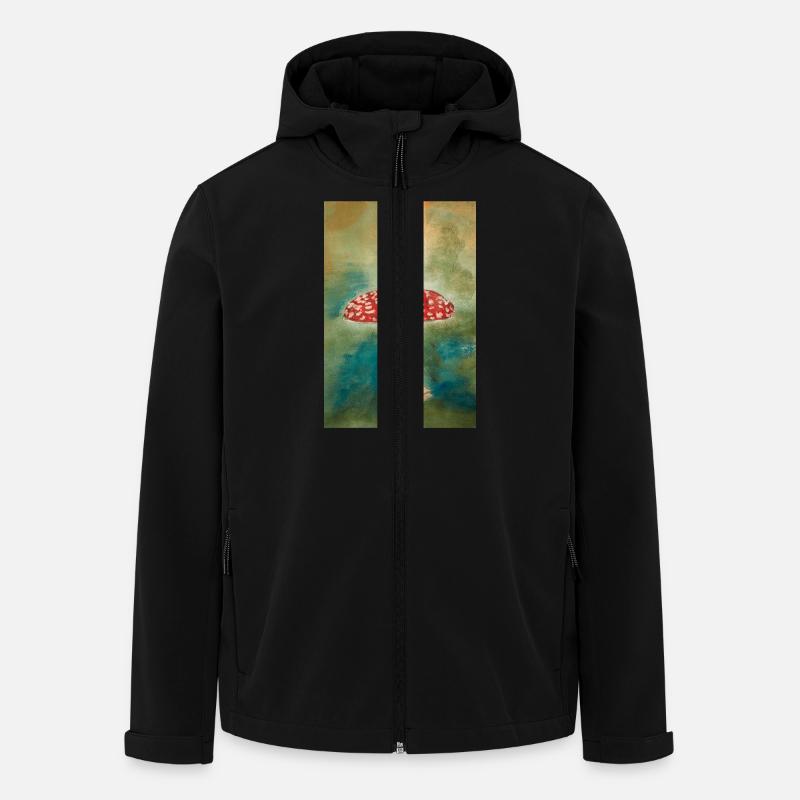 Fliegenpilz - Recycelte Männer Softshell-Jacke von Stanley/Stella - Schwarz