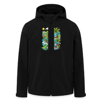 Modèle de vacances tropicales - Veste softshell homme en polyester recyclé Stanley/Stella - noir - Devant - AI Model Male 185 light (185cm)