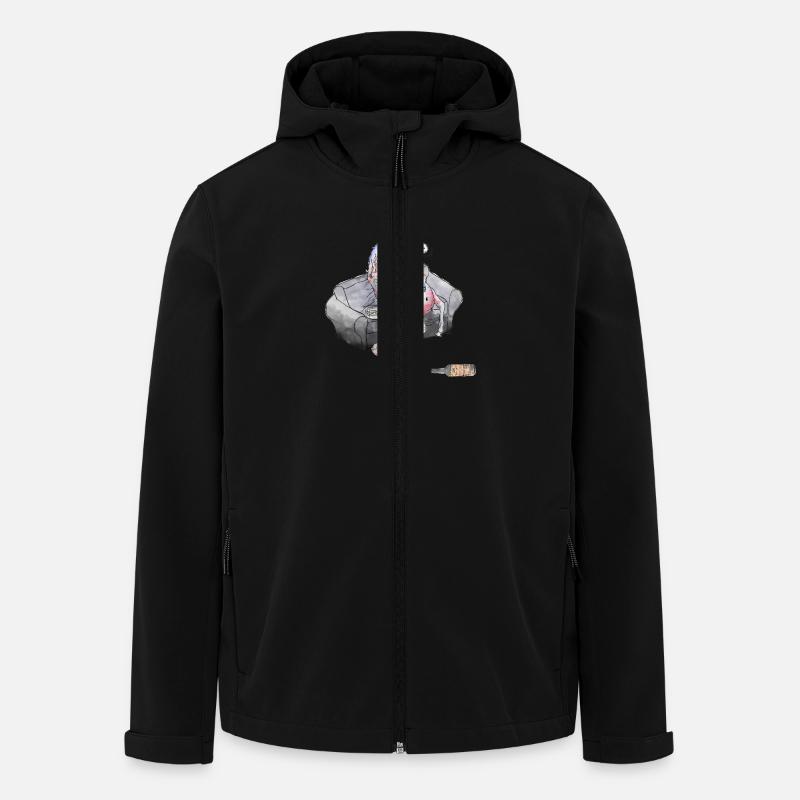 drunk_corn.png - Recycelte Männer Softshell-Jacke von Stanley/Stella - Schwarz