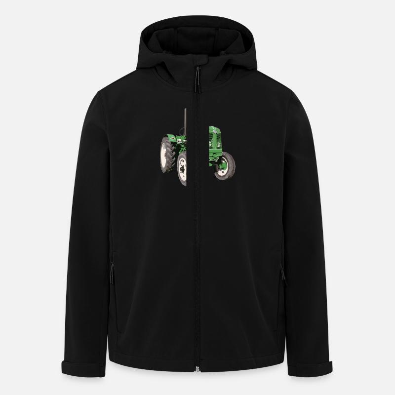 Traktor Famulus RS14 - Recycelte Männer Softshell-Jacke von Stanley/Stella - Schwarz