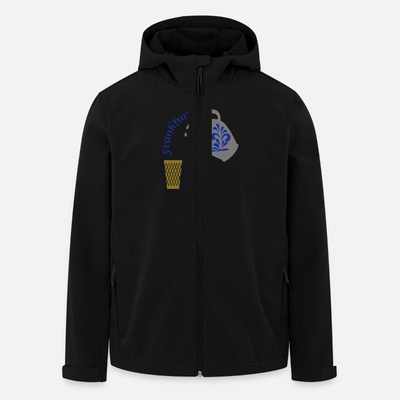 Frankfurter Bembel Design - Recycelte Männer Softshell-Jacke von Stanley/Stella - Schwarz