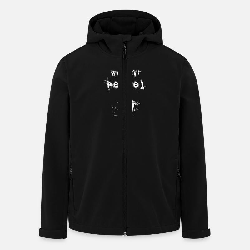 We Want Peace! (White) - Men’s Recycled Softshell Jacket by Stanley/Stella - black
