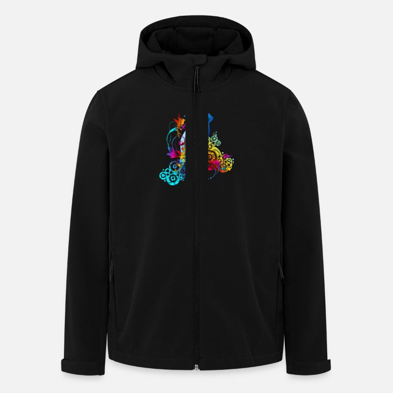 LOVE CATS - Recycelte Männer Softshell-Jacke von Stanley/Stella - Schwarz