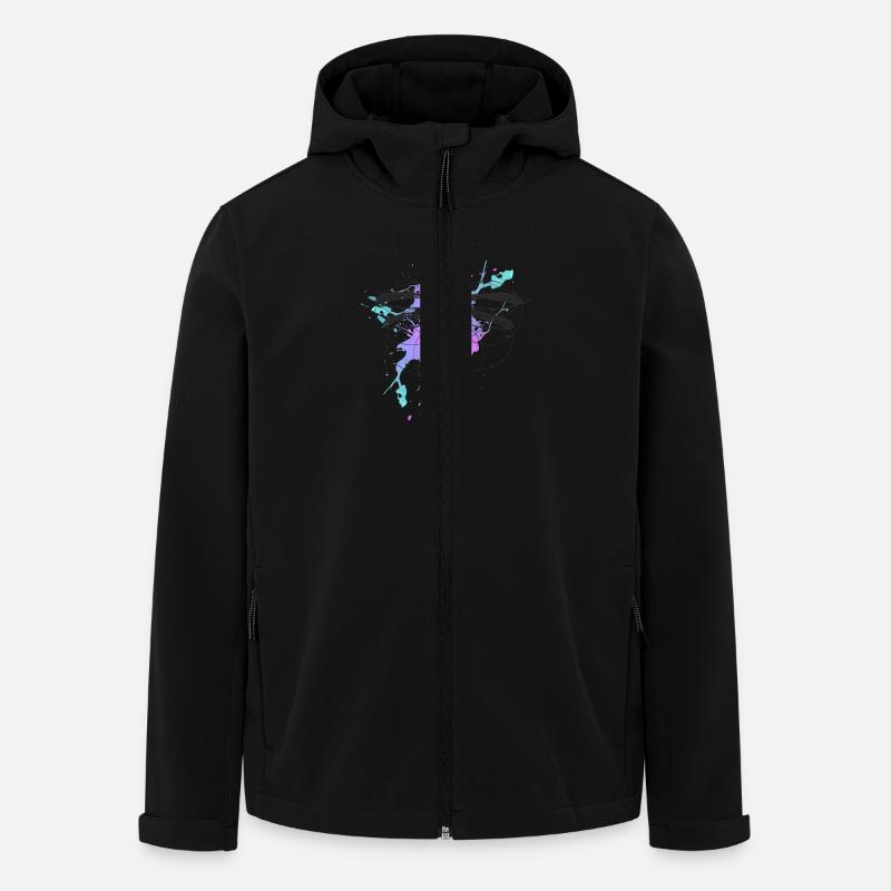 Libelle-aquarell - Recycelte Männer Softshell-Jacke von Stanley/Stella - Schwarz