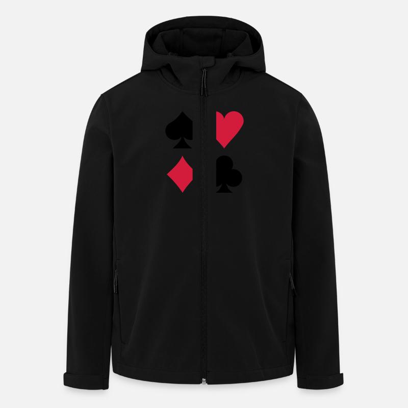Poker - Recycelte Männer Softshell-Jacke von Stanley/Stella - Schwarz