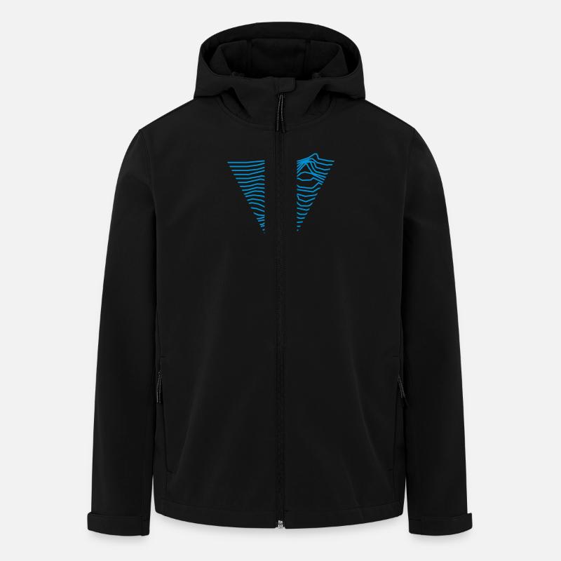 Dreieck Abstrakt - Recycelte Männer Softshell-Jacke von Stanley/Stella - Schwarz