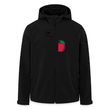 wurm_hi_02 - Men’s Recycled Softshell Jacket by Stanley/Stella - black - Front - AI Model Male 185 light (185cm)