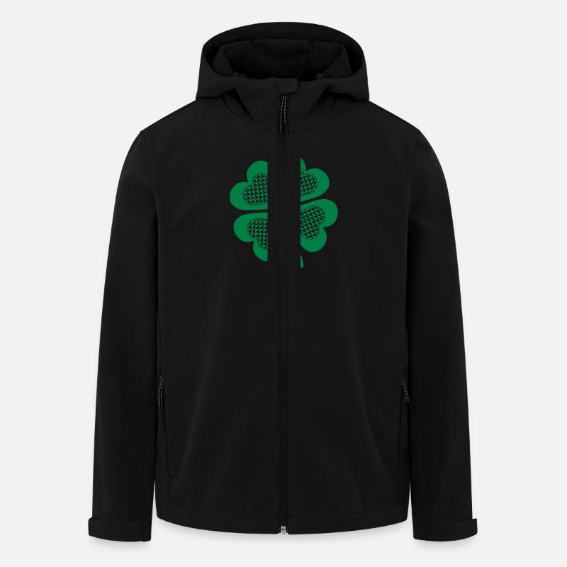 kleeblatt_021 - Veste softshell homme en polyester recyclé Stanley/Stella - noir