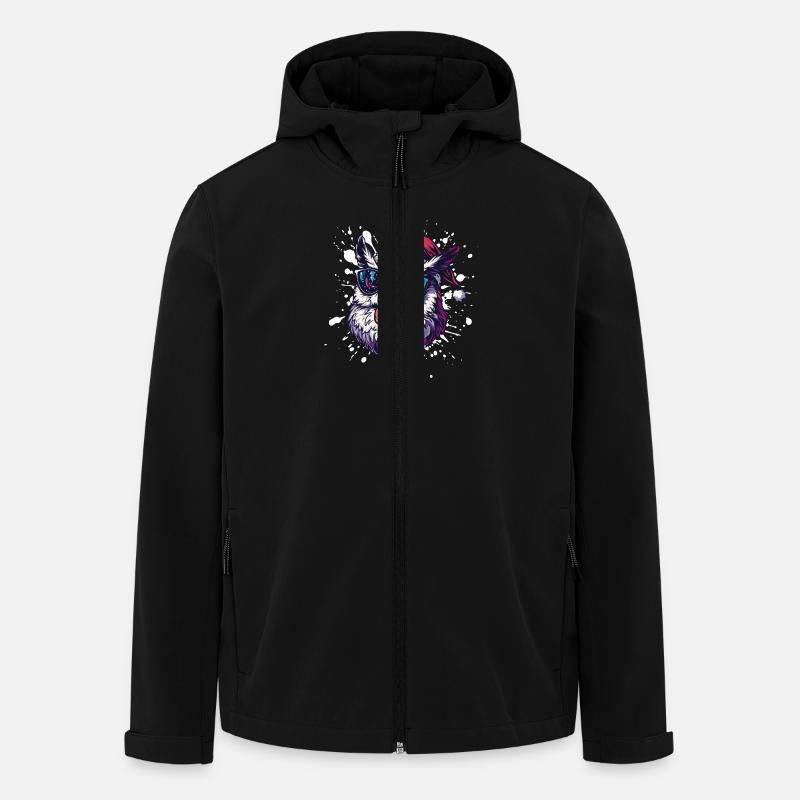 Eule Weihnachten Lustig - Recycelte Männer Softshell-Jacke von Stanley/Stella - Schwarz