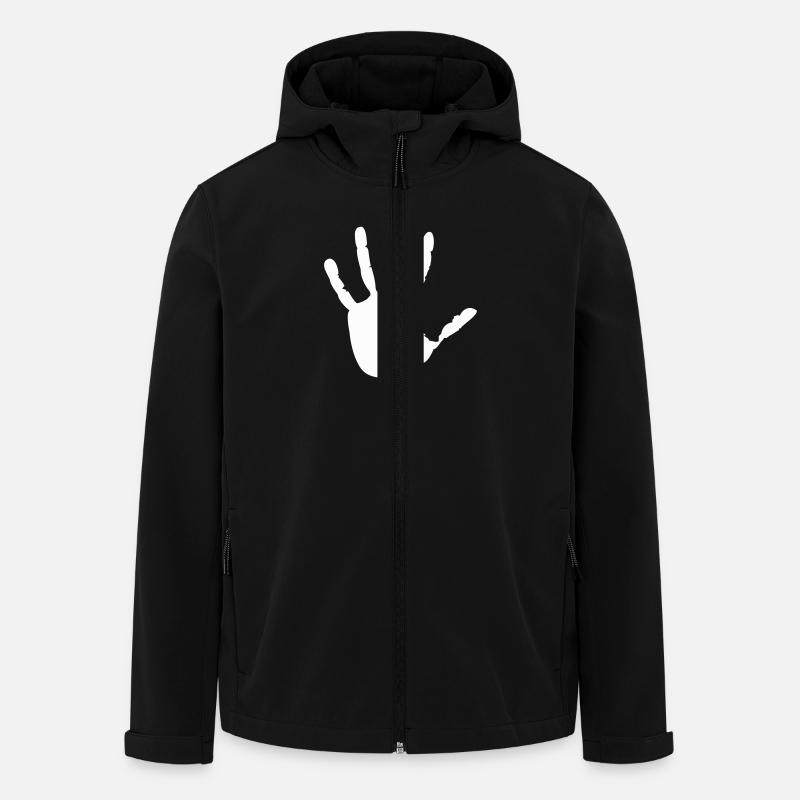 hand - Recycelte Männer Softshell-Jacke von Stanley/Stella - Schwarz