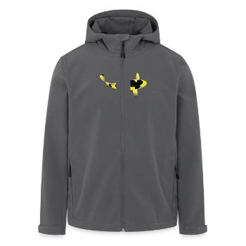 Koi-Karpfen - Gelb und Schwarz - Recycelte Männer Softshell-Jacke von Stanley/Stella - Schwarz - Vorne - AI Model Male 185 light (185cm)