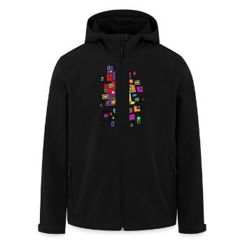 plan de la ville 1 - Veste softshell homme en polyester recyclé Stanley/Stella - noir - Devant - AI Model Male 185 light (185cm)