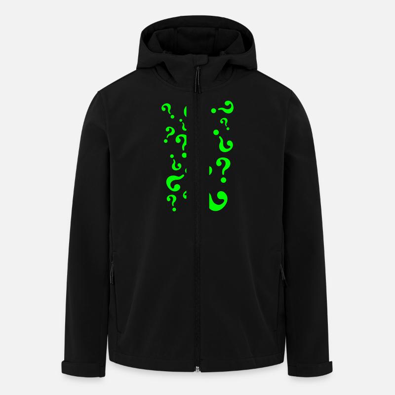 Question Marks - Men’s Recycled Softshell Jacket by Stanley/Stella - black