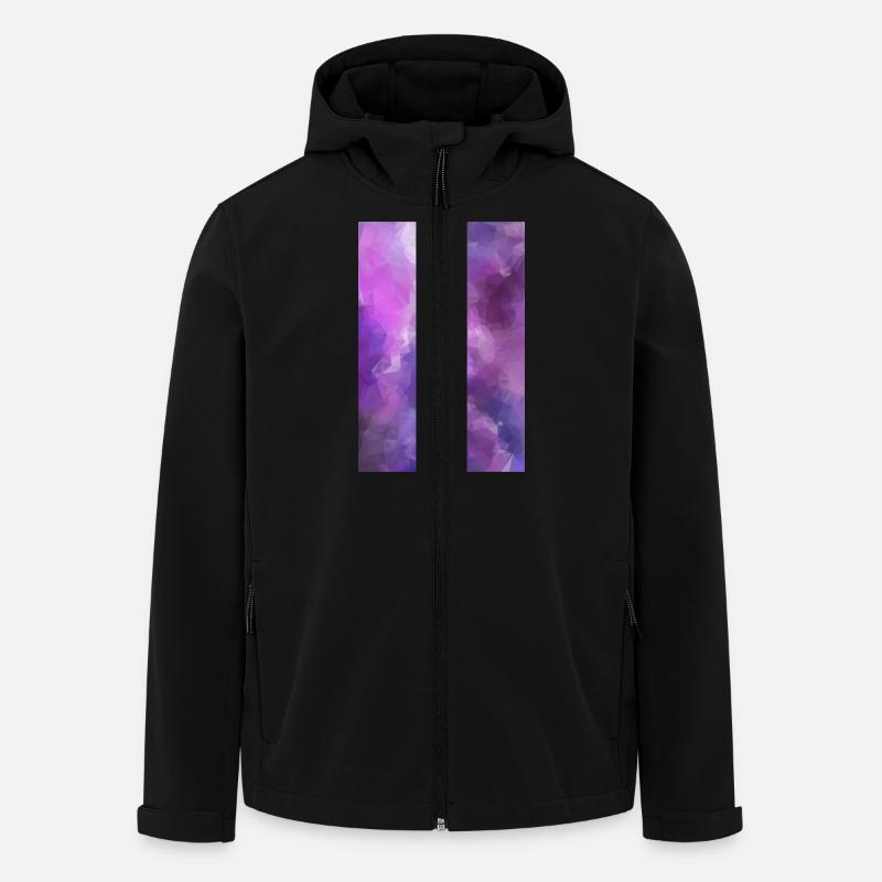 Low Poly triangulated Galaxy - Recycelte Männer Softshell-Jacke von Stanley/Stella - Schwarz