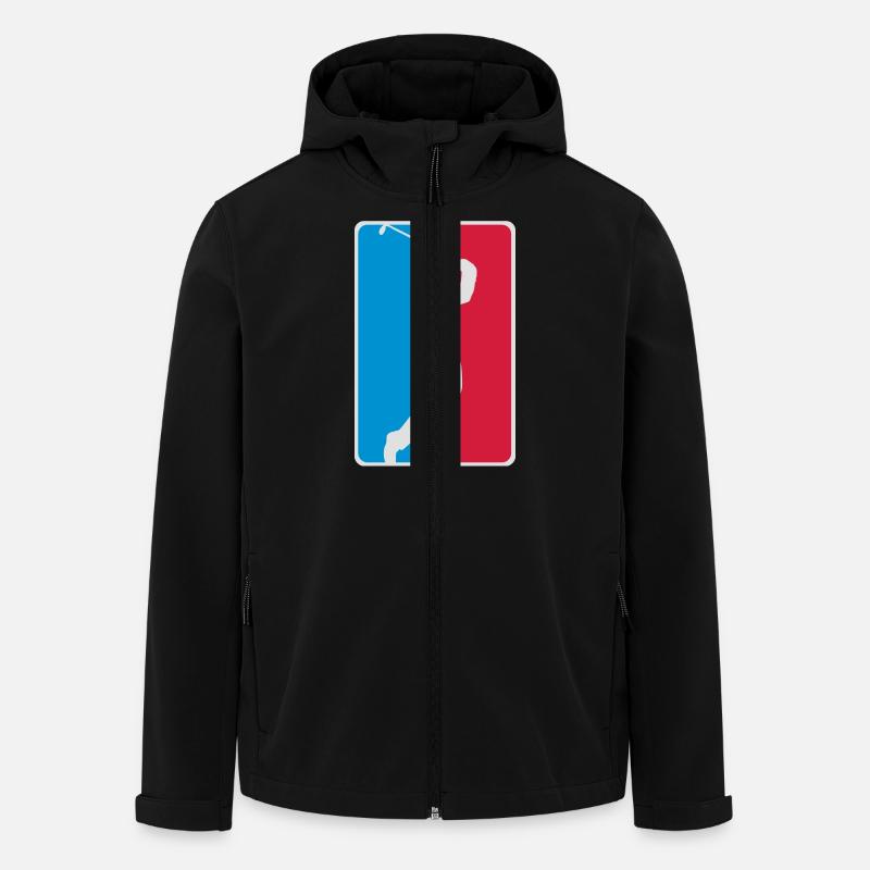 Golf Silhouette Logo - Men’s Recycled Softshell Jacket by Stanley/Stella - black