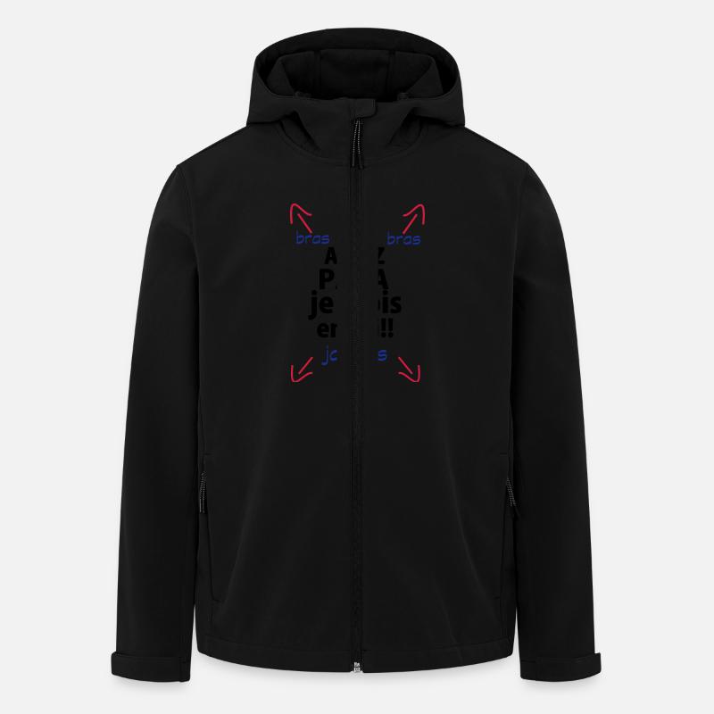 je crois en toi papa - Veste softshell homme en polyester recyclé Stanley/Stella - noir
