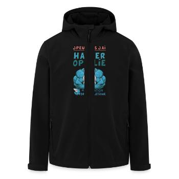 haltero shark - Veste softshell homme en polyester recyclé Stanley/Stella - noir - Devant - AI Model Male 185 light (185cm)