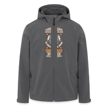 SPENGLER - Recycelte Männer Softshell-Jacke von Stanley/Stella - Schwarz - Vorne - AI Model Male 185 light (185cm)