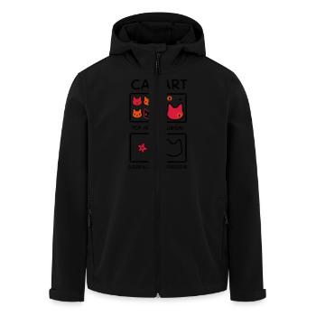 2541614 130217217 Katzenkunst - Recycelte Männer Softshell-Jacke von Stanley/Stella - Schwarz - Vorne - AI Model Male 185 light (185cm)