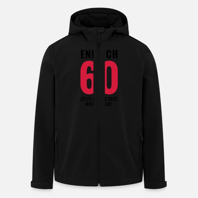 Endlich 60 - Geburtstag - Recycelte Männer Softshell-Jacke von Stanley/Stella - Schwarz