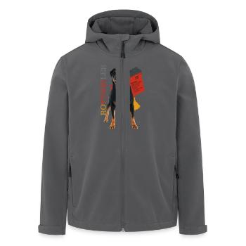 Rottweiler - Men’s Recycled Softshell Jacket by Stanley/Stella - black - Front - AI Model Male 185 light (185cm)
