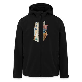 Euro-Geldscheine - Recycelte Männer Softshell-Jacke von Stanley/Stella - Schwarz - Vorne - AI Model Male 185 light (185cm)