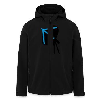 satellite dish facing to the sky - Men’s Recycled Softshell Jacket by Stanley/Stella - black - Front - AI Model Male 185 light (185cm)