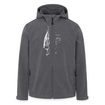 Kaffeefledermaus - Recycelte Männer Softshell-Jacke von Stanley/Stella - Schwarz - Vorne - AI Model Male 185 light (185cm)