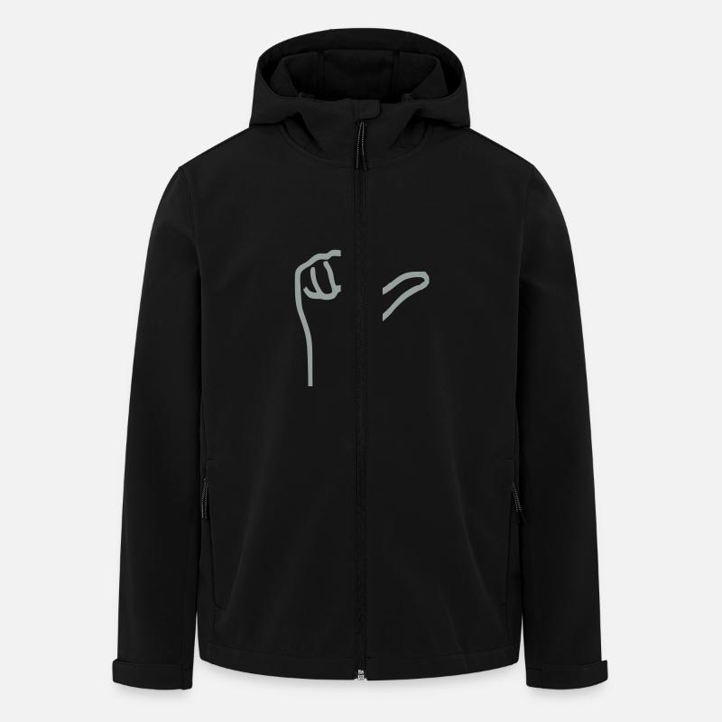 Loser Handzeichen - Recycelte Männer Softshell-Jacke von Stanley/Stella - Schwarz