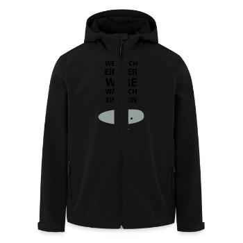 Sei ein Stein! - Recycelte Männer Softshell-Jacke von Stanley/Stella - Schwarz - Vorne - AI Model Male 185 light (185cm)