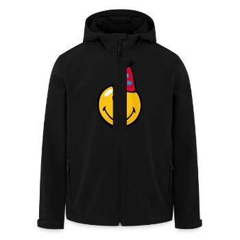Smiley Birthday Hat - Veste softshell homme en polyester recyclé Stanley/Stella - noir - Devant - AI Model Male 185 light (185cm)