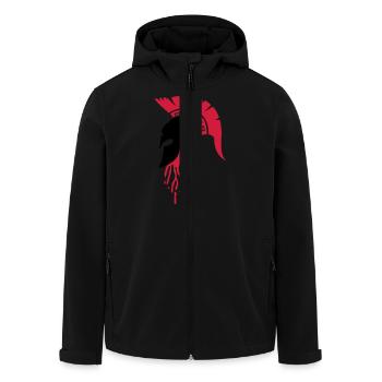 sparta_helm_blood - Recycelte Männer Softshell-Jacke von Stanley/Stella - Schwarz - Vorne - AI Model Male 185 light (185cm)