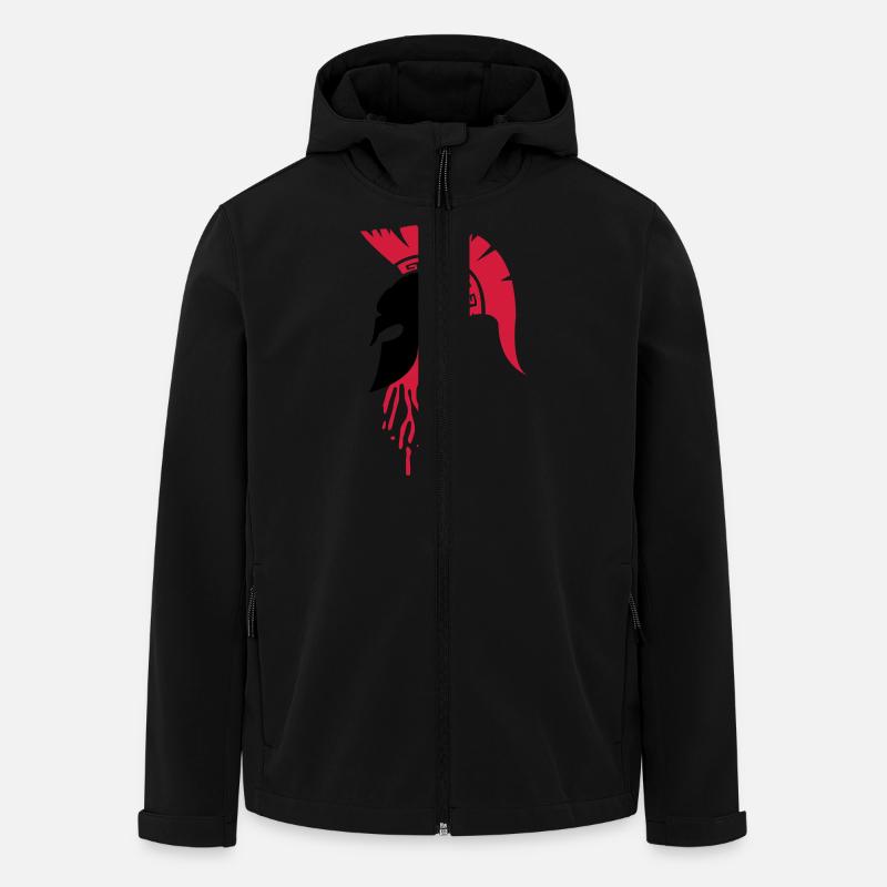 sparta_helm_blood - Men’s Recycled Softshell Jacket by Stanley/Stella - black