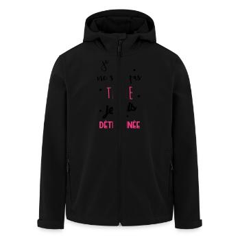 Je ne suis pas têtue... Drôle Déterminée Caractère - Veste softshell homme en polyester recyclé Stanley/Stella - noir - Devant - AI Model Male 185 light (185cm)