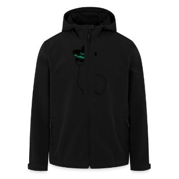 lama_mexico_2 - Veste softshell homme en polyester recyclé Stanley/Stella - noir - Devant - AI Model Male 185 light (185cm)