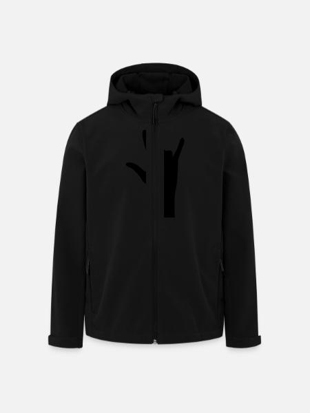 hand rock symbol - Recycelte Männer Softshell-Jacke von Stanley/Stella - Schwarz