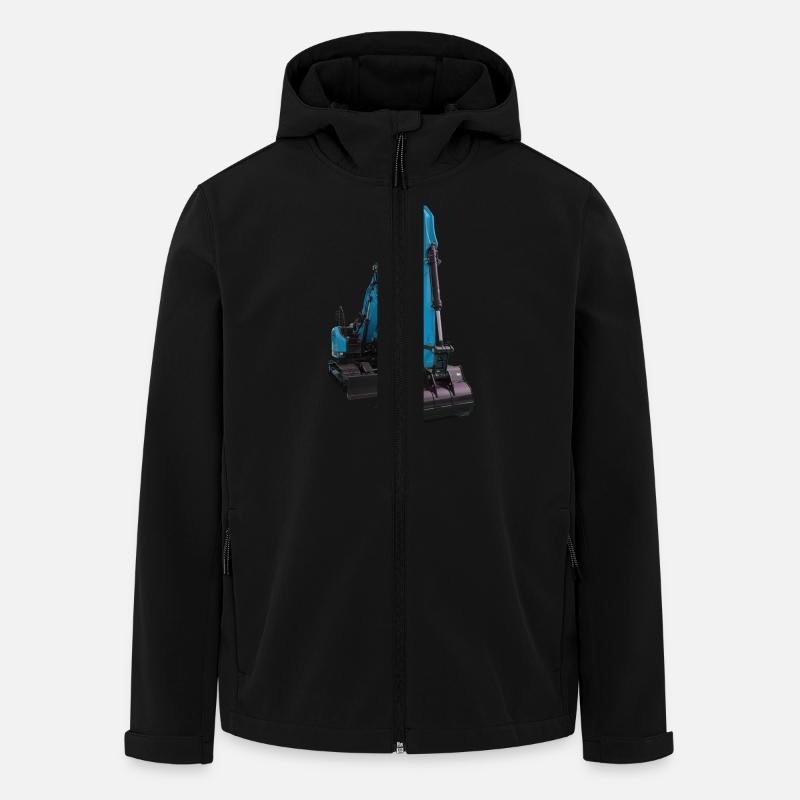 Bagger blau - Recycelte Männer Softshell-Jacke von Stanley/Stella - Schwarz