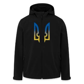 Ukraine Flag Symbol - Flag Of Ukraine - Men’s Recycled Softshell Jacket by Stanley/Stella - black - Front - AI Model Male 185 light (185cm)