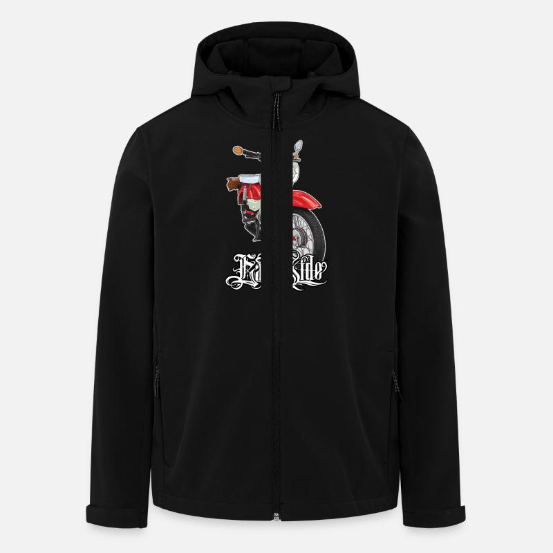 Star (rot) // Illustration - Recycelte Männer Softshell-Jacke von Stanley/Stella - Schwarz