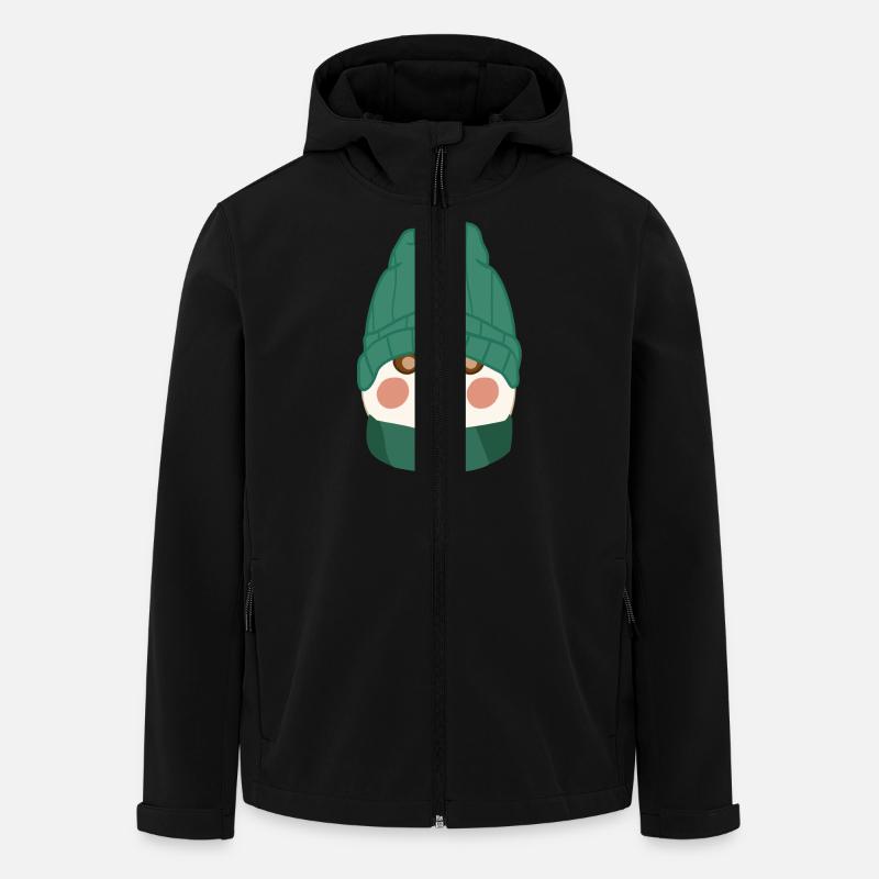 Bonhomme de neige avec casquette - Veste softshell homme en polyester recyclé Stanley/Stella - noir