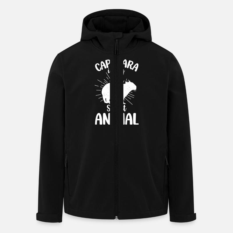 Capybara - Recycelte Männer Softshell-Jacke von Stanley/Stella - Schwarz