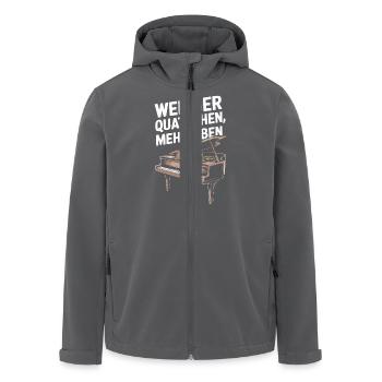 Piano Spieler Konzertflügel Klavier und Pianist - Recycelte Männer Softshell-Jacke von Stanley/Stella - Schwarz - Vorne - AI Model Male 185 light (185cm)