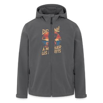 Destiné à marquer les esprits - Veste softshell homme en polyester recyclé Stanley/Stella - noir - Devant - AI Model Male 185 light (185cm)