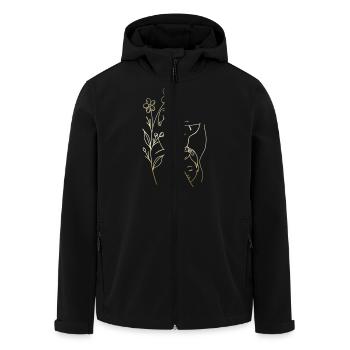 Mama liebt dich Mama Blumen Frauen Valentinstag - Recycelte Männer Softshell-Jacke von Stanley/Stella - Schwarz - Vorne - AI Model Male 185 light (185cm)