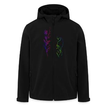 Mama liebt dich Mama Blumen Frauen Valentinstag - Recycelte Männer Softshell-Jacke von Stanley/Stella - Schwarz - Vorne - AI Model Male 185 light (185cm)