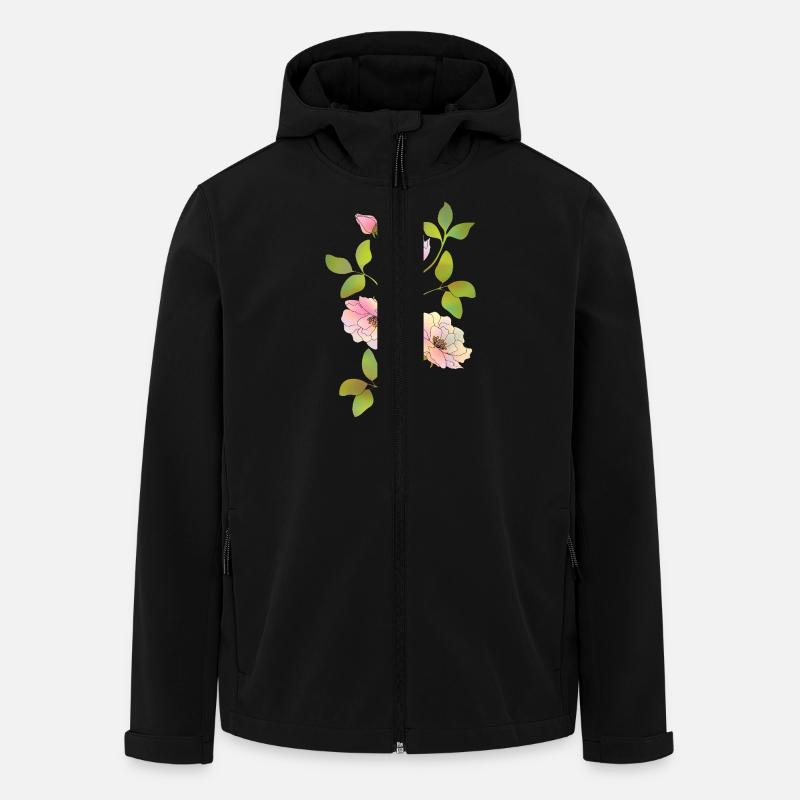 Flowers - Men’s Recycled Softshell Jacket by Stanley/Stella - black